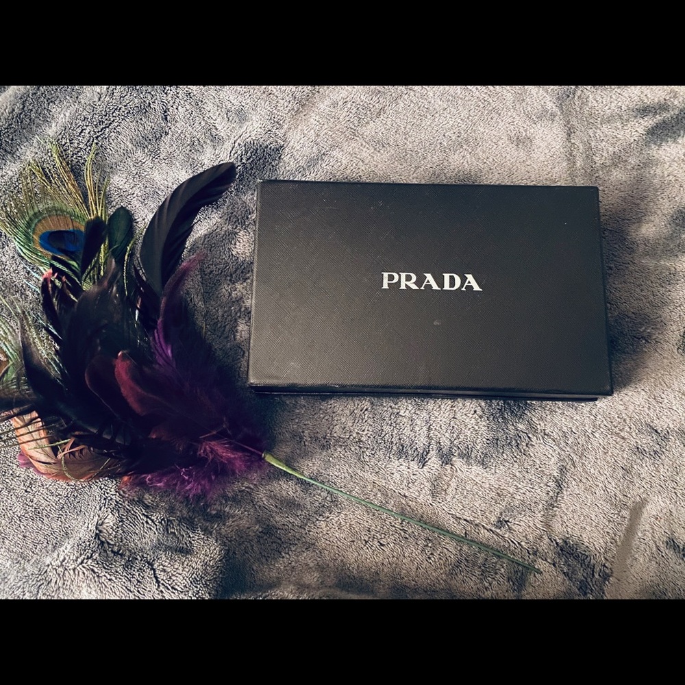 NEW Prada Nappa Gaufre Black Leather Wallet Button - Picture 14 of 15